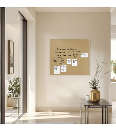 Skleněná magnetická tabule domácí - okrová umbra Smatab®