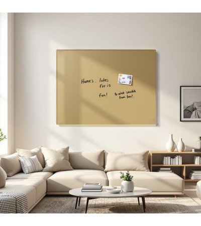 Skleněná magnetická tabule domácí - okrová umbra Smatab®