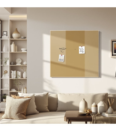 Skleněná magnetická tabule domácí - okrová umbra Smatab®