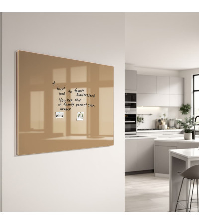 Skleněná magnetická tabule domácí - okrová umbra Smatab®