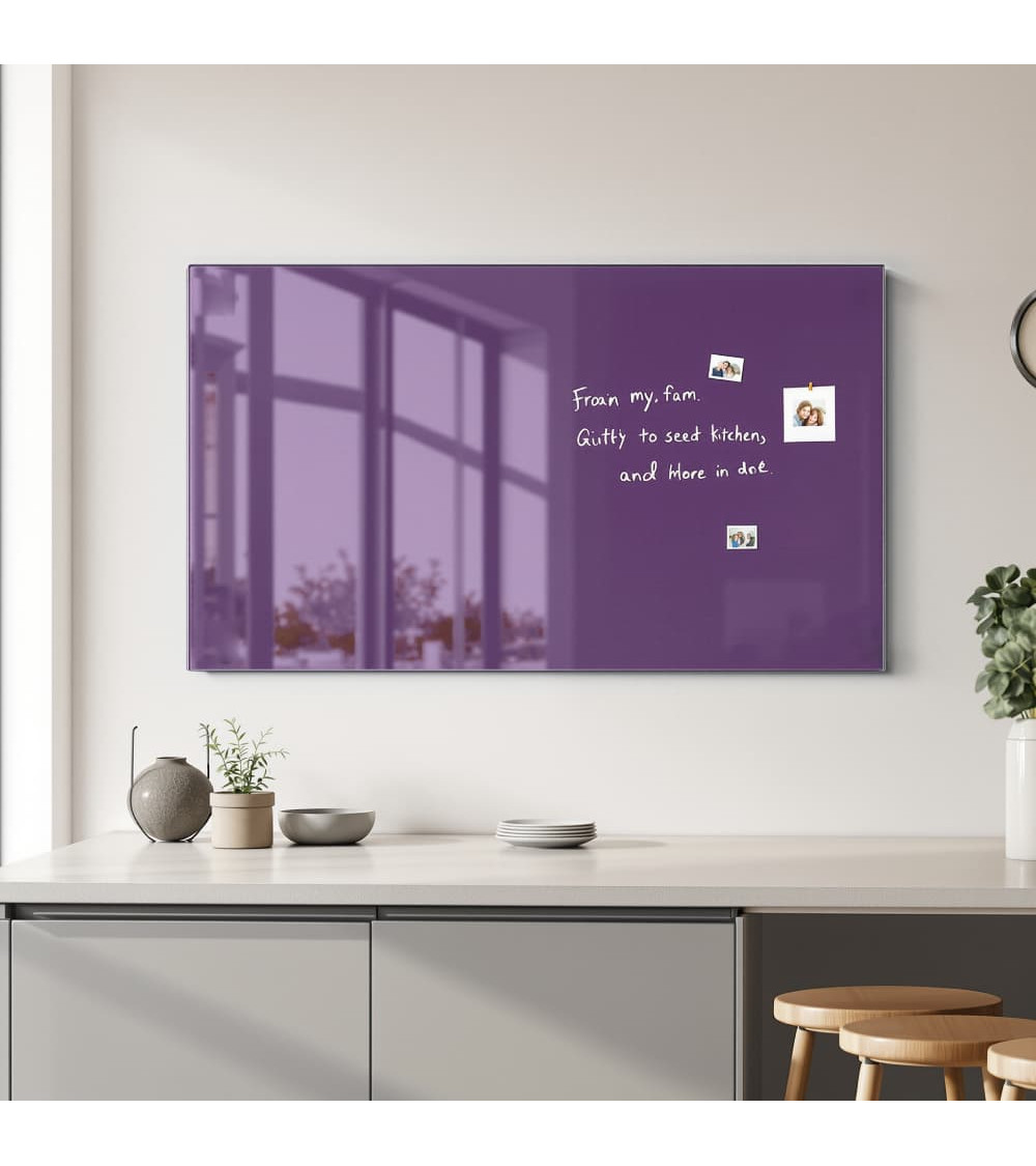 Skleněná magnetická tabule domácí - fialová kobaltová Smatab®