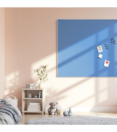 Skleněná magnetická tabule domácí - modrá ceolinová Smatab®