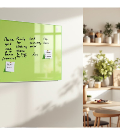 Skleněná magnetická tabule domácí - zelená pistáciová Smatab®