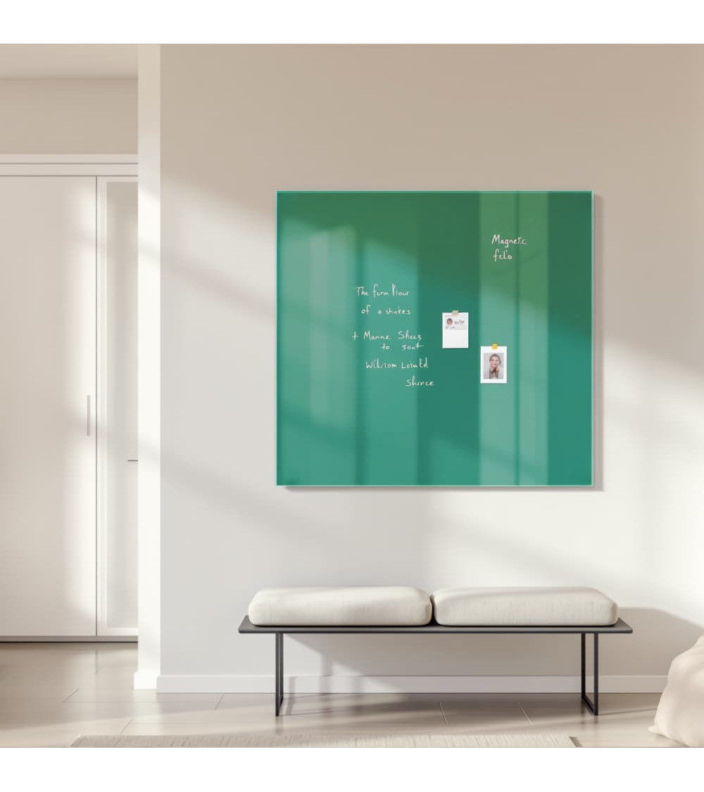 Skleněná magnetická tabule domácí - zelená veronesova Smatab®