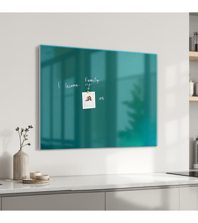 Skleněná magnetická tabule domácí - zelená smaragdová Smatab®