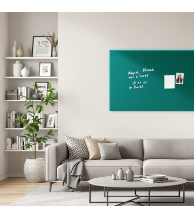 Skleněná magnetická tabule domácí - zelená smaragdová Smatab®