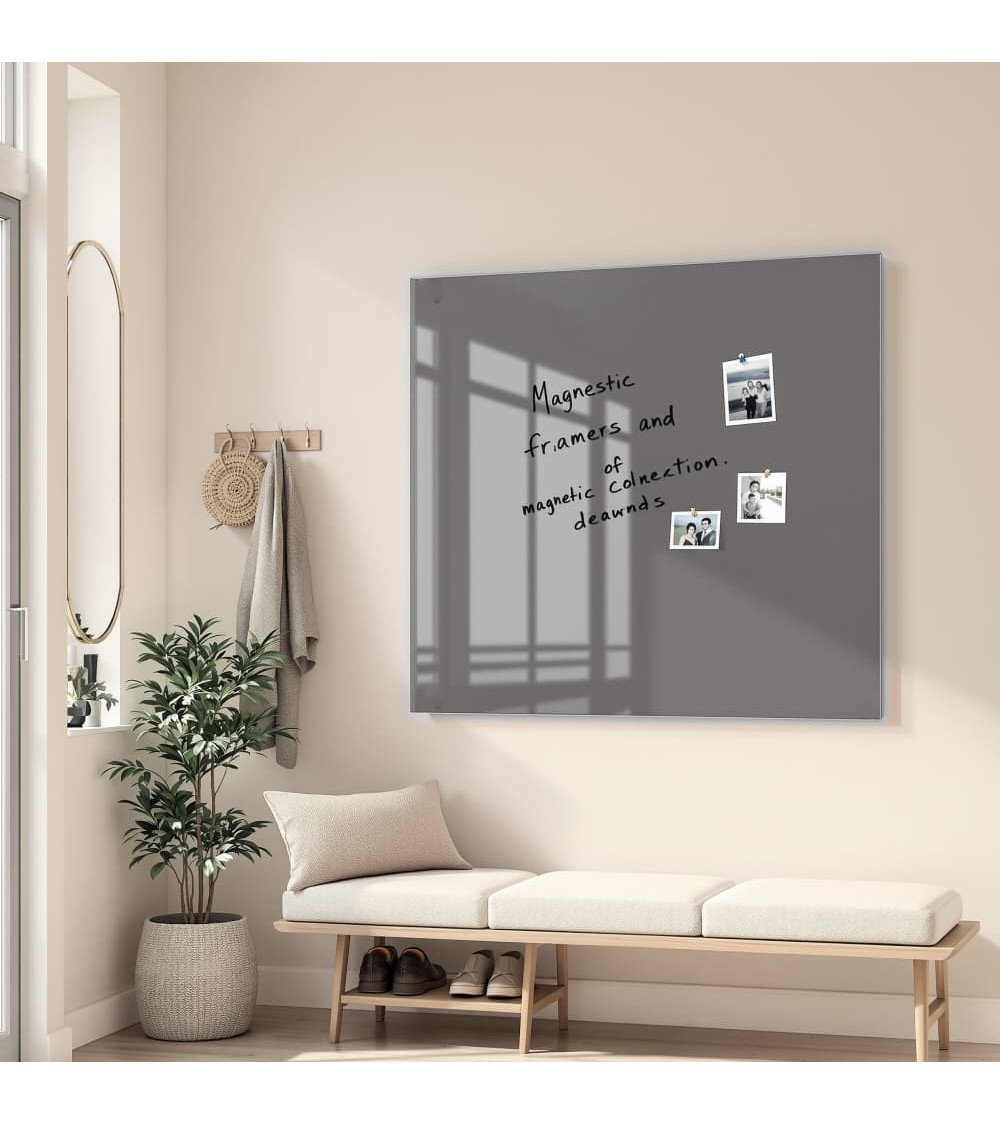 Skleněná magnetická tabule domácí - šedá paynova Smatab®