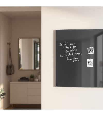 Skleněná magnetická tabule domácí - šedá antracitová Smatab®