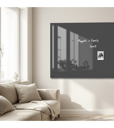 Skleněná magnetická tabule domácí - šedá antracitová Smatab®