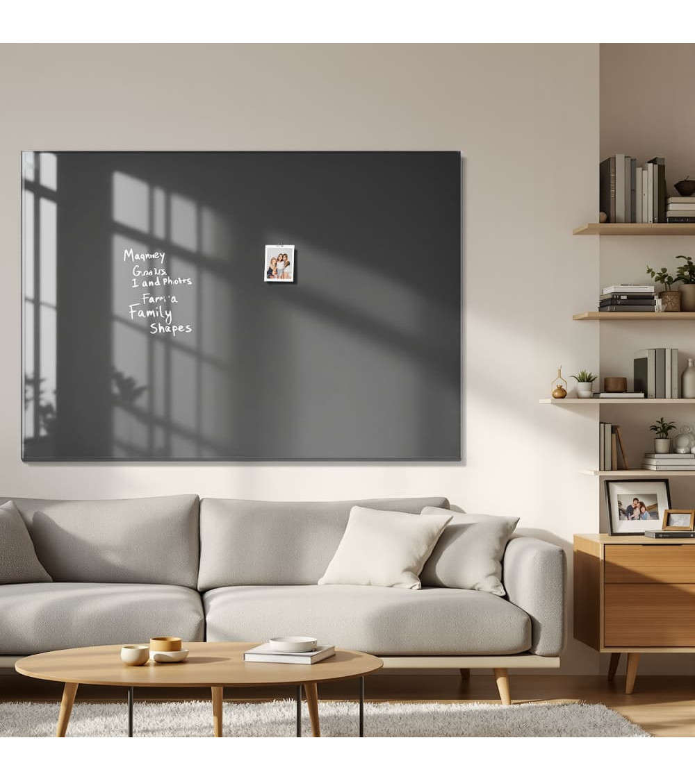 Skleněná magnetická tabule domácí - šedá antracitová Smatab®