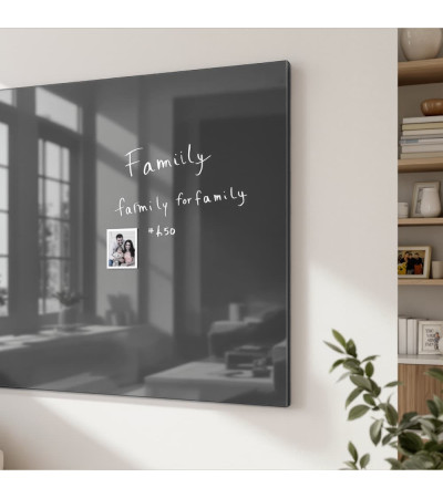 Skleněná magnetická tabule domácí - šedá antracitová Smatab®