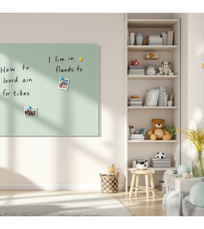 Biela satinová nalepovacia sklenená magnetická tabuľa