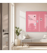 Ružová perlová sklenená tabuľa SMATAB®