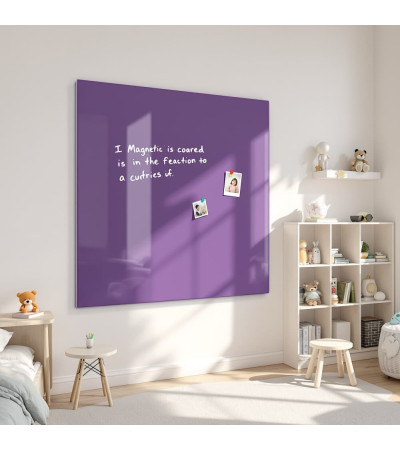 Skleněná magnetická tabule nalepovací na zeď - fialová kobaltová Smatab®