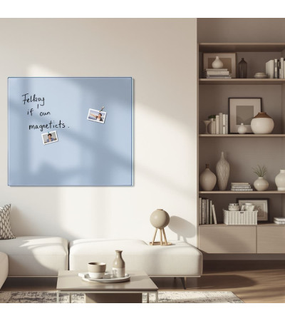 Skleněná magnetická tabule nalepovací na zeď - modrá královská Smatab®