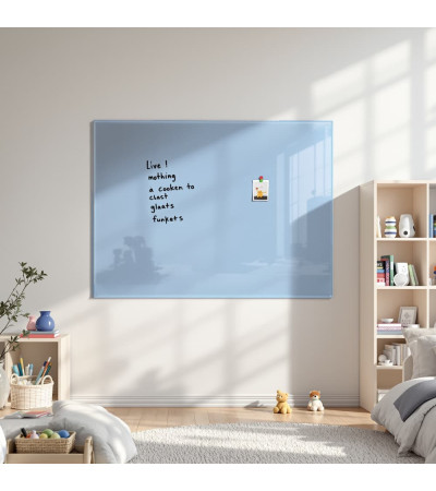 Skleněná magnetická tabule nalepovací na zeď - modrá královská Smatab®