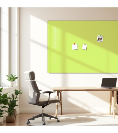 Skleněná magnetická tabule nalepovací na zeď - zelená pistáciová Smatab®