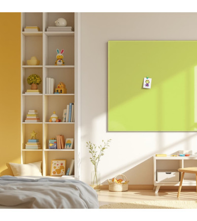 Skleněná magnetická tabule nalepovací na zeď - zelená pistáciová Smatab®