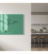 Skleněná magnetická tabule nalepovací na zeď - zelená veronesova Smatab®