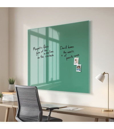 Skleněná magnetická tabule nalepovací na zeď - zelená veronesova Smatab®