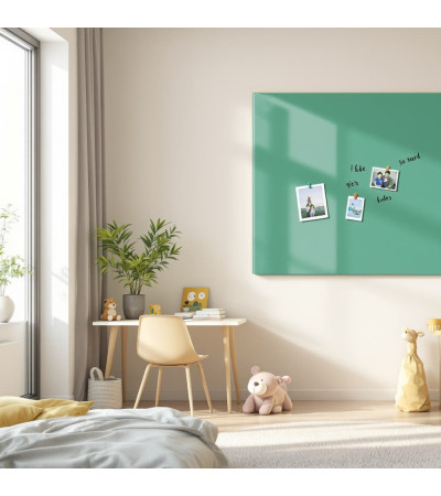 Skleněná magnetická tabule nalepovací na zeď - zelená veronesova Smatab®