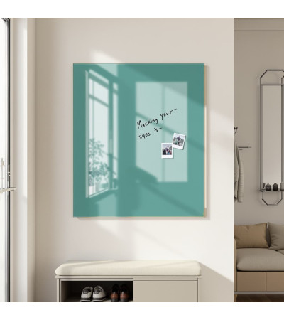 Skleněná magnetická tabule nalepovací na zeď - zelená smaragdová Smatab®