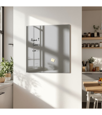 Skleněná magnetická tabule nalepovací na zeď - šedá paynova Smatab®