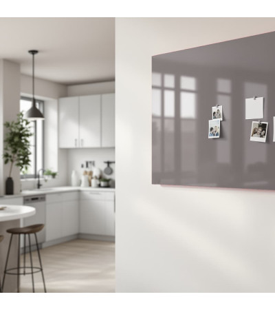 Skleněná magnetická tabule nalepovací na zeď - šedá paynova Smatab®