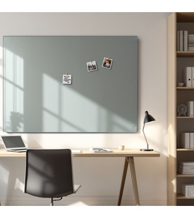 Skleněná magnetická tabule nalepovací na zeď - šedá paynova Smatab®