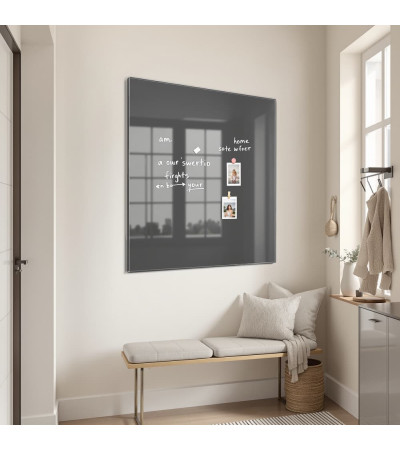 Skleněná magnetická tabule nalepovací na zeď - šedá antracitová Smatab®