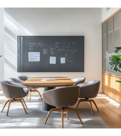 Skleněná magnetická nástěnka - šedá antracitová Smatab®