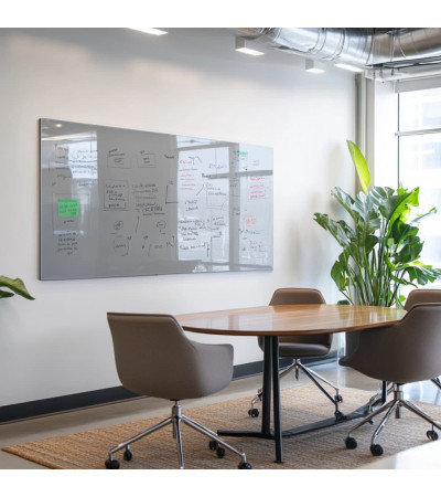 Skleněná magnetická nástěnka - šedá paynova Smatab®