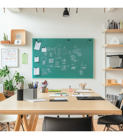 Skleněná magnetická nástěnka - zelená smaragdová Smatab®