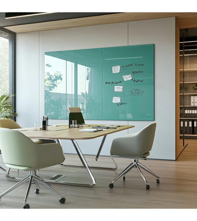 Skleněná magnetická nástěnka - zelená smaragdová Smatab®