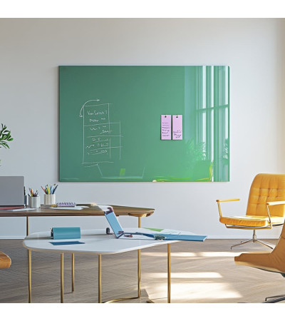 Skleněná magnetická nástěnka - zelená veronesova Smatab®