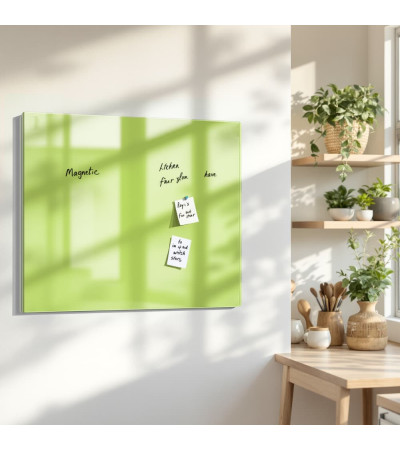 Skleněná magnetická nástěnka - zelená pistáciová Smatab®