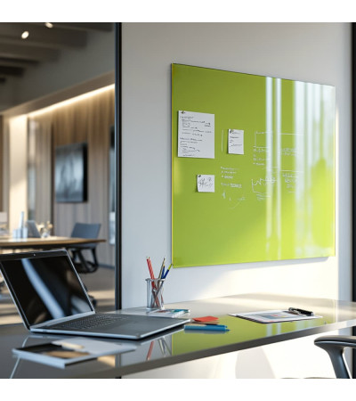 Skleněná magnetická nástěnka - zelená pistáciová Smatab®