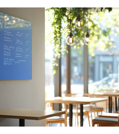 Skleněná magnetická nástěnka - modrá coelinová Smatab®