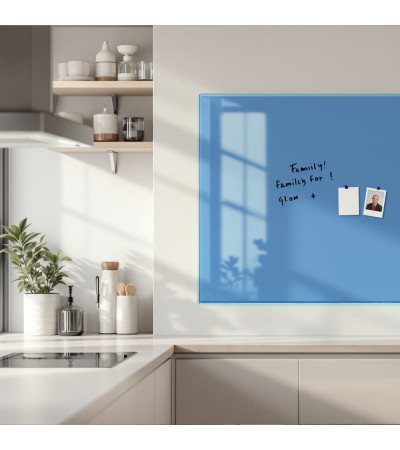 Skleněná magnetická nástěnka - modrá coelinová Smatab®