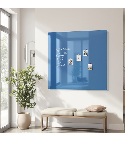 Skleněná magnetická nástěnka - modrá coelinová Smatab®