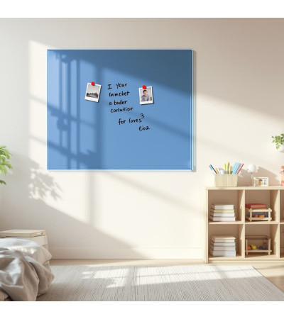 Skleněná magnetická nástěnka - modrá coelinová Smatab®