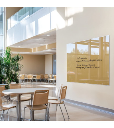 Skleněná magnetická nástěnka - okrová umbra Smatab®