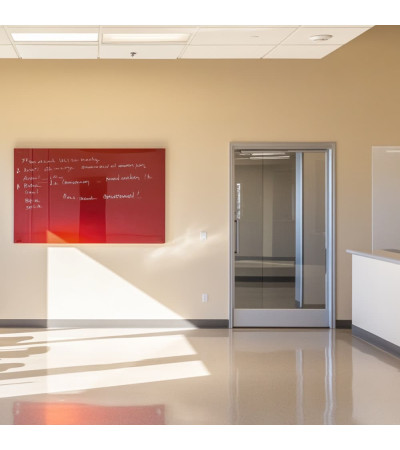 Skleněná magnetická nástěnka - červená korálová Smatab®