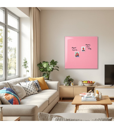 Skleněná magnetická nástěnka - růžová perlová Smatab®