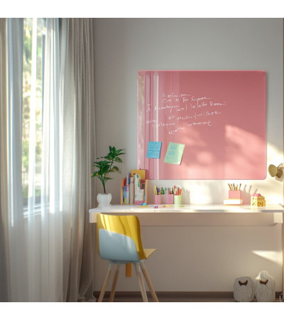 Skleněná magnetická nástěnka - růžová perlová Smatab®