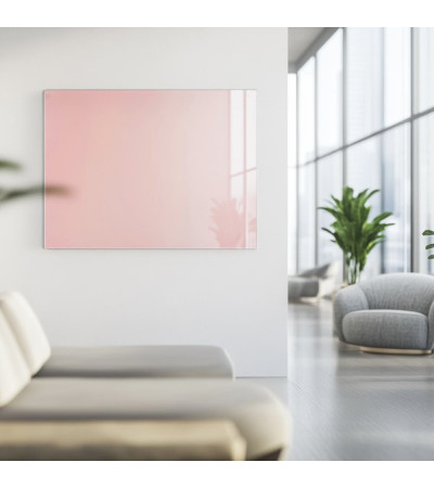 Skleněná magnetická nástěnka - růžová tělová Smatab®