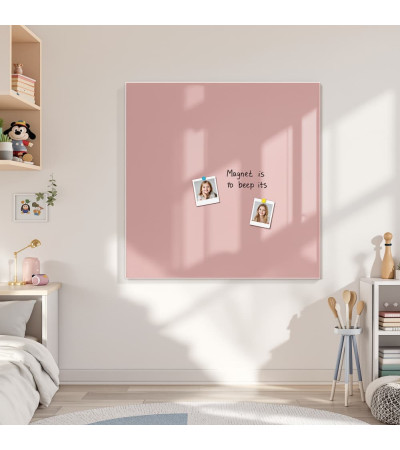 Skleněná magnetická nástěnka - růžová tělová Smatab®