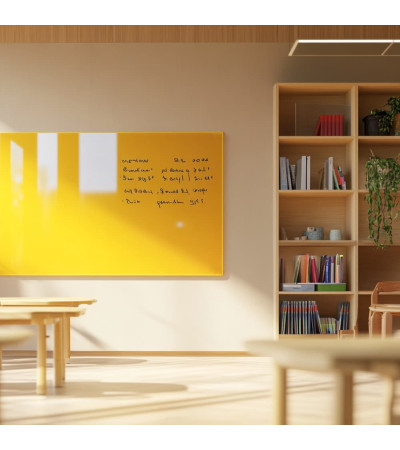 Skleněná magnetická nástěnka - žlutá neapolská Smatab®