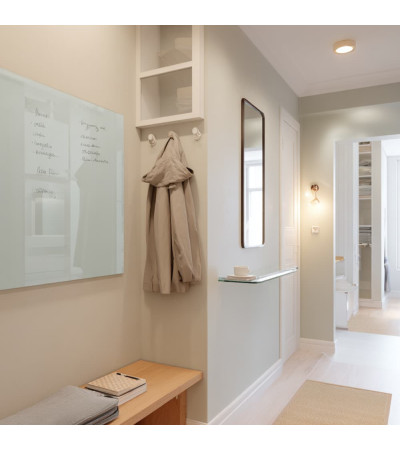 Skleněná magnetická nástěnka - bílá satinová Smatab®