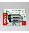 Popisovač Kores K-MARKER na tabule - 3mm, sada 4 ks
